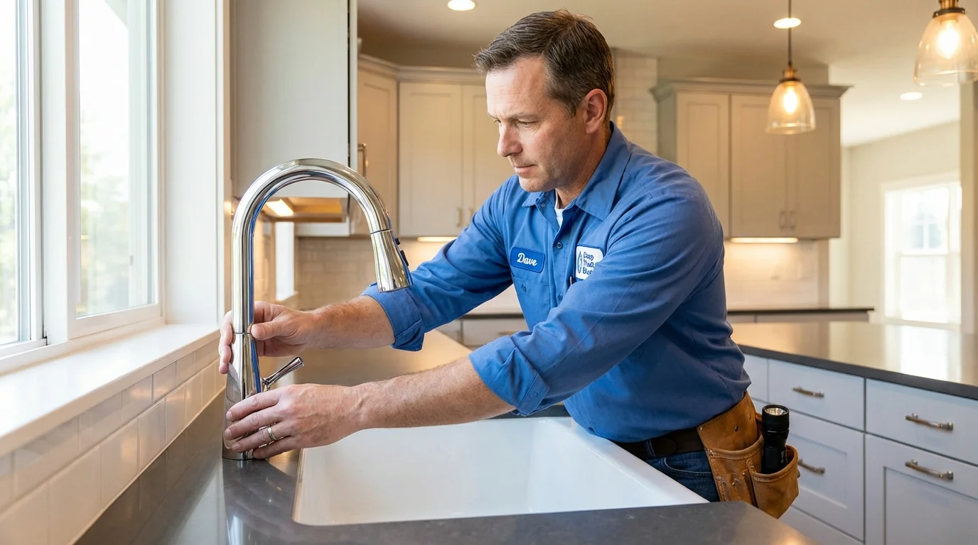 Kitchen faucet installation by Johns Plumbing LLC in Frazeysburg